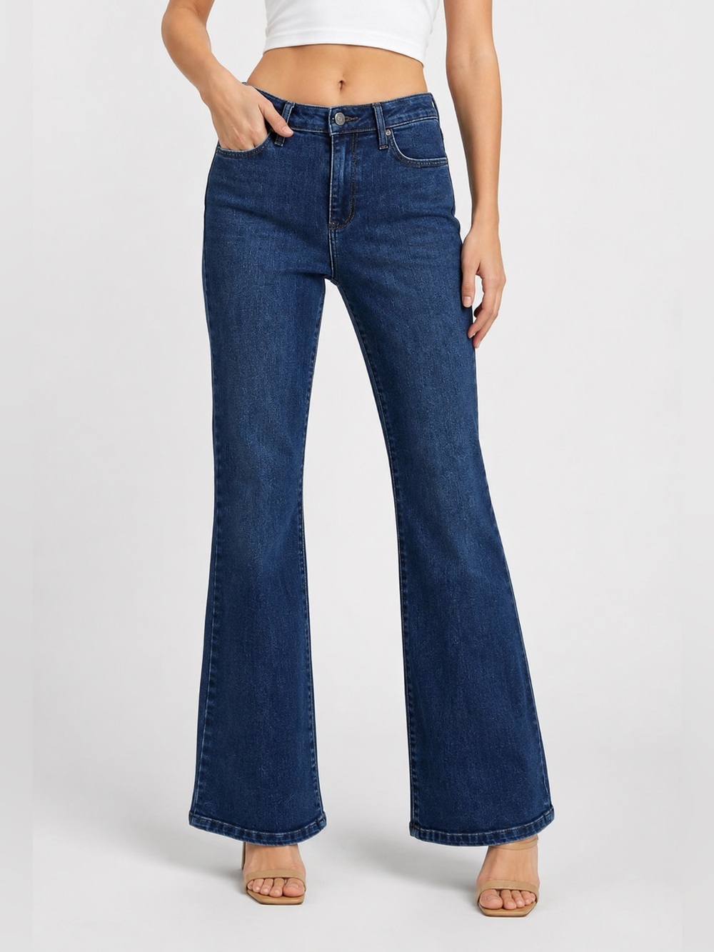 Just Black - Flare Jeans 31.5” Inseam Dark Blue Wash - SIZE 27